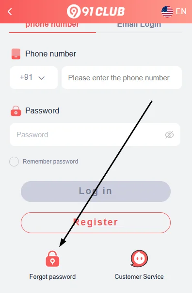 click forgot password option to reset the password